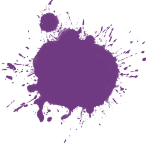 A purple paint splat