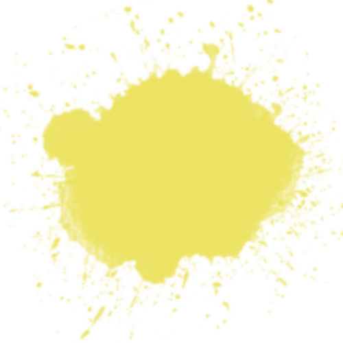 A yellow paint splat
